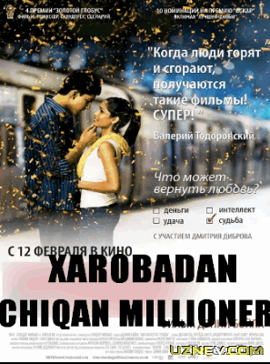 Xarobadan chiqqan millioner - (Hind kino Uzbek tilida) HD