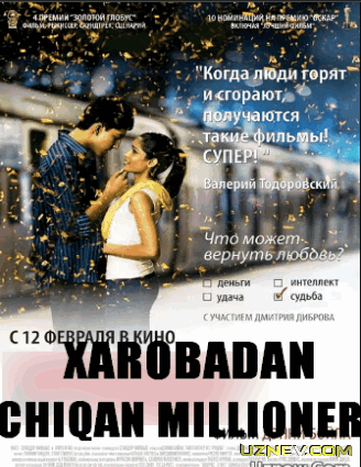 Xarobadan chiqqan millioner - (Hind kino Uzbek tilida)